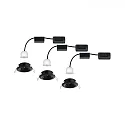 Paulmann recessed luminaire NOVA MINI PLUS COIN swivelling, set of 3 IP23, black matt dimmable 4W 310lm 2700K 38° 38° CRI >80