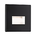 LED Wandeinbauleuchte EDGE, eckig, 1,2W, 2700K, 50lm, schwarz