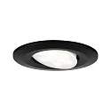 Paulmann LED Deckeneinbauleuchte CALLA IP65, rund, 3er-Set, 5,5W, 550lm, dimmbar, schwarz matt