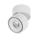 Paulmann LED Aufbau-Objektleuchte SPIRCLE, 230/40V, 8W 3000K 36°, drehbar, neigbar, Weiß matt / Alu