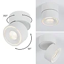 Paulmann LED Aufbau-Objektleuchte SPIRCLE, 230/40V, 8W 3000K 36°, drehbar, neigbar, Weiß matt / Alu