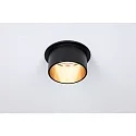 Paulmann recessed luminaire GIL COIN LED round, rigid IP44, gold, black matt dimmable 470lm 2700K CRI >80