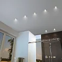 Paulmann recessed luminaire GIL COIN LED round, rigid IP44, gold, white matt dimmable 470lm 2700K CRI >80