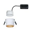 Paulmann recessed luminaire GIL COIN LED round, rigid IP44, gold, white matt dimmable 470lm 2700K CRI >80