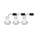 Paulmann recessed luminaire GIL COIN LED round, rigid, set of 3 IP44, gold, white matt dimmable 470lm 2700K CRI >80