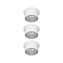 Paulmann recessed luminaire GIL COIN LED round, rigid, set of 3 IP44, brushed iron, white matt dimmable 470lm 2700K CRI >80