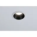 Paulmann Einbauleuchte COLE, rund, Ø 8.8cm, starr, rückversetzt, 230V, GU10 max. 10W, Alu/Kunststoff, Weiß / Schwarz matt