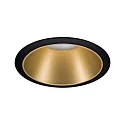 Paulmann Einbauleuchte COLE, rund, Ø 8.8cm, starr, rückversetzt, 230V, GU10 max. 10W, Alu/Kunststoff, Schwarz matt / Gold