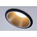 Paulmann Einbauleuchte COLE, rund, Ø 8.8cm, starr, rückversetzt, 230V, GU10 max. 10W, Alu/Kunststoff, Schwarz matt / Gold