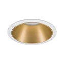 Paulmann Einbauleuchte COLE, rund, Ø 8.8cm, starr, rückversetzt, 230V, GU10 max. 10W, Alu/Kunststoff, Weiß matt / Gold