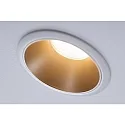 Paulmann Einbauleuchte COLE, rund, Ø 8.8cm, starr, rückversetzt, 230V, GU10 max. 10W, Alu/Kunststoff, Weiß matt / Gold