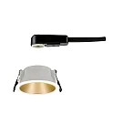 Paulmann Einbauleuchte COLE, rund, Ø 8.8cm, starr, rückversetzt, 230V, GU10 max. 10W, Alu/Kunststoff, Weiß matt / Gold