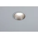 Paulmann Einbauleuchte COLE, rund, Ø 8.8cm, starr, rückversetzt, 230V, GU10 max. 10W, Alu/Kunststoff, Weiß matt / Silber