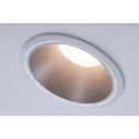Paulmann Einbauleuchte COLE, rund, Ø 8.8cm, starr, rückversetzt, 230V, GU10 max. 10W, Alu/Kunststoff, Weiß matt / Silber