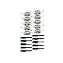 Paulmann 10er-Basisset Einbauleuchte BASE, Ø 9cm, 230V, GU10 max. 10W, schwenkbar 20°, Metall, Eisen gebürstet