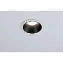 Paulmann Recessed spot LED COLE IP44, fixed, incl. LED COIN Module, 230V, 6.5W 2700K460lm 100°, 3-step dimmable, white / black matt