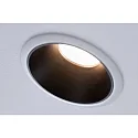 Paulmann Recessed spot LED COLE IP44, fixed, incl. LED COIN Module, 230V, 6.5W 2700K460lm 100°, 3-step dimmable, white / black matt