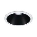 Paulmann Recessed spot LED COLE IP44, fixed, incl. LED COIN Module, 230V, 6.5W 2700K460lm 100°, 3-step dimmable, white / black matt