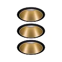 3er-Set LED Einbauspot COLE COIN, IP44, starr, mit LED COIN Modul, 230V, 6.5W 2700K 460lm 100°, 3-stufig dimmbar