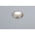 Paulmann Einbauspot LED COLE IP44, starr, inkl. LED COIN Modul, 230V, 6.5W 2700K460lm 100°, 3-stufig dimmbar, Weiß / Silber
