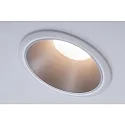 Paulmann Einbauspot LED COLE IP44, starr, inkl. LED COIN Modul, 230V, 6.5W 2700K460lm 100°, 3-stufig dimmbar, Weiß / Silber
