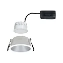 Paulmann Einbauspot LED COLE IP44, starr, inkl. LED COIN Modul, 230V, 6.5W 2700K460lm 100°, 3-stufig dimmbar, Weiß / Silber