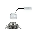 Paulmann Einzel-Set BASE COIN, Ø 9cm, 230V, inkl. LED Modul, 5W 3000K 370lm 100°, On-Off, schwenkbar, Metall, eisen