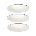 recessed luminaire CYMBAL COIN LED rigid, set of 3 IP44, white matt dimmable 19,4W 463lm 2700K 38° 38° CRI >80