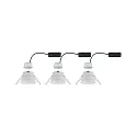 Paulmann recessed luminaire CYMBAL COIN LED rigid, set of 3 IP44, white matt dimmable 19,4W 463lm 2700K 38° 38° CRI >80