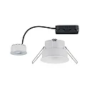 Paulmann LED Einbauleuchten-Set CYMBAL COIN, IP44, starr, blendfrei, 230V , 6.8W 2700K 530lm 38°, Weiß matt