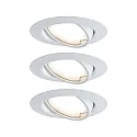 recessed luminaire BASE COIN swivelling, set of 3, switchable IP20, white  15W 370lm 3000K 100° 100° CRI > 80