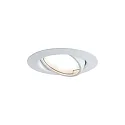 3er-Set Einbauleuchten-Set BASE COIN, IP20, Ø 9cm, 230V, inkl. LED Modul 5W 3000K 370lm 100°, On-Off, schwenkbar, weiß
