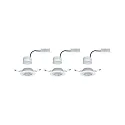 Paulmann recessed luminaire BASE COIN swivelling, set of 3 IP20, white dimmable 15W 370lm 3000K 100° 100° CRI > 83