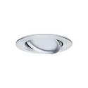 Paulmann 3er-Set LED Einbauleuchten-Set NOVA, IP23, rund, Ø 8.4cm, schwenkbar, 230V, inkl. GU10 6.5W 2700K 460lm 38°, Alu gedreht