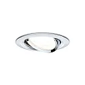 Paulmann 3er-Set LED Einbauleuchten-Set NOVA, IP23, rund, Ø 8.4cm, schwenkbar, 230V, inkl. GU10 6.5W 2700K 460lm 38°, Chrom