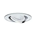 Paulmann 3er-Set LED Einbauleuchten-Set NOVA, IP23, rund, Ø 8.4cm, schwenkbar, 230V, inkl. GU10 6.5W 2700K 460lm 38°, Chrom
