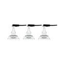 Paulmann 3er-Set LED Einbauleuchten-Set NOVA, IP23, eckig, 8.4 x 8.4cm, schwenkbar, 230V, inkl. GU10 6.5W 2700K 460lm 38°, Weiß matt