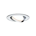 Paulmann 3er-Set LED Einbauleuchten-Set NOVA COIN, IP23, rund, Ø 8.4cm, schwenkbar, 230V, inkl. 6.5W 2700K 460lm 100°, Chrom