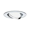 Paulmann 3er-Set LED Einbauleuchten-Set NOVA COIN, IP23, rund, Ø 8.4cm, schwenkbar, 230V, inkl. 6.5W 2700K 460lm 100°, Chrom