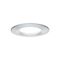 Paulmann 3er-Set LED Einbauleuchten-Set NOVA COIN, IP23, rund, Ø 8.4cm, starr, 230V, inkl. 6.5W 2700K 460lm 100°, Alu gedreht
