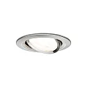 Paulmann 3er-Set LED Einbauleuchten-Set NOVA, IP23, rund, schwenkbar, inkl. GU10 6.5W 2700K 460lm 38°, 3step dimmbar, Eisen gebürstet