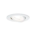 Paulmann 3er-Set LED Einbauleuchten-Set NOVA, IP23, rund, schwenkbar, inkl. GU10 6.5W 2700K 460lm 38°, 3step dimmbar, Weiß matt