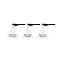 Paulmann 3er-Set LED Einbauleuchten-Set NOVA, IP23, rund, schwenkbar, inkl. GU10 6.5W 2700K 460lm 38°, 3step dimmbar, Weiß matt