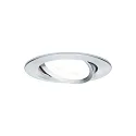Paulmann 3er-Set LED Einbauleuchten-Set NOVA, IP23, rund, schwenkbar, inkl. GU10 6.5W 2700K 460lm 38°, 3step dimmbar, Alu gedreht