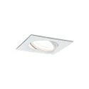 Paulmann 3er-Set LED Einbauleuchten-Set NOVA, IP23, eckig, schwenkbar, inkl. GU10 6.5W 2700K 460lm 38°, 3step dimmbar, Weiß matt