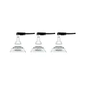 Paulmann 3er-Set LED Einbauleuchten-Set NOVA, IP23, eckig, schwenkbar, inkl. GU10 6.5W 2700K 460lm 38°, 3step dimmbar, Weiß matt
