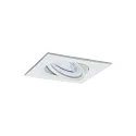 Paulmann 3er-Set LED Einbauleuchten-Set NOVA, IP23, eckig, schwenkbar, inkl. GU10 6.5W 2700K 460lm 38°, 3step dimmbar, Weiß matt