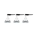 Paulmann 3er-Set LED Einbauleuchten-Set NOVA, IP23, eckig, schwenkbar, inkl. GU10 6.5W 2700K 460lm 38°, 3step dimmbar, Alu gedreht