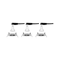 Paulmann 3er-Set LED Einbauleuchten-Set NOVA, IP23, rund, starr, inkl. GU10 6.5W 2700K 460lm 38°, 3step dimmbar, Eisen gebürstet
