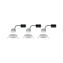 Paulmann recessed luminaire NOVA COIN LED round, swivelling, set of 3 Coin IP23, white matt dimmable 19